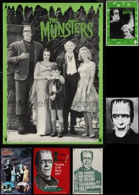 4h1097 LOT OF 8 UNFOLDED MUNSTERS MISCELLANEOUS POSTERS 1960s-2000s Gwynne, Lewis, De Carlo!