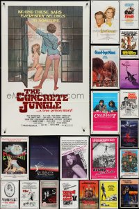 4h0037 LOT OF 40 TRI-FOLDED ONE-SHEETS 1970s-1980s great images from a variety of movies!