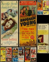 4h0958 LOT OF 11 UNFOLDED & FORMERLY FOLDED INSERTS 1940s-1950s a variety of cool movie images!