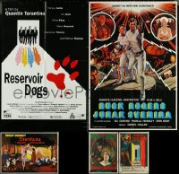 4h0979 LOT OF 7 FORMERLY FOLDED YUGOSLAVIAN POSTERS 1970s-1990s a variety of cool movie images!