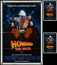 4h0468 LOT OF 6 FOLDED HOWARD THE DUCK ADVANCE ONE-SHEETS 1986 George Lucas, Lea Thompson