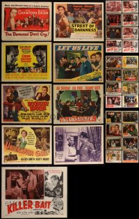 4h0647 LOT OF 41 1939-1959 FILM NOIR CRIME & DETECTIVE LOBBY CARDS 1939-1959 great movie images!