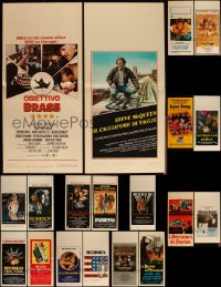 4h0933 LOT OF 19 FORMERLY FOLDED ITALIAN LOCANDINAS 1960s-2000s a variety of movie images!