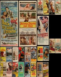 4h0945 LOT OF 25 FORMERLY FOLDED INSERTS 1940s-1970s a variety of cool movie images!