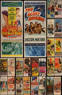 4h0946 LOT OF 24 FORMERLY FOLDED INSERTS 1940s-1950s a variety of cool movie images!