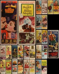 4h0943 LOT OF 27 FORMERLY FOLDED INSERTS 1940s-1970s a variety of cool movie images!