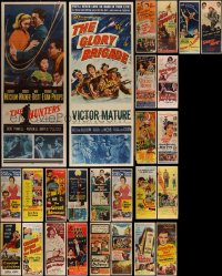 4h0944 LOT OF 26 FORMERLY FOLDED INSERTS 1940s-1950s a variety of cool movie images!