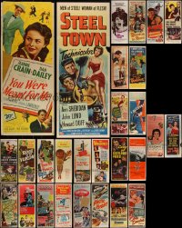 4h0940 LOT OF 30 FORMERLY FOLDED INSERTS 1940s-1970s a variety of cool movie images!