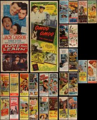 4h0942 LOT OF 28 FORMERLY FOLDED INSERTS 1940s-1970s a variety of cool movie images!