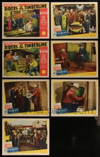 4h0742 LOT OF 7 1940S HOPALONG CASSIDY COWBOY WESTERN LOBBY CARDS 1940s Hoppy's Holiday & more!