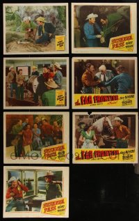 4h0741 LOT OF 7 1940S ROY ROGERS COWBOY WESTERN LOBBY CARDS 1940s incomplete sets!