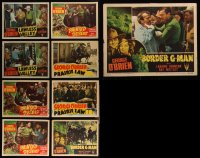 4h0737 LOT OF 9 1940S GEORGE O'BRIEN COWBOY WESTERN LOBBY CARDS 1940s incomplete sets!