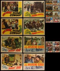 4h0696 LOT OF 20 1940S TIM HOLT COWBOY WESTERN LOBBY CARDS 1940s incomplete sets!