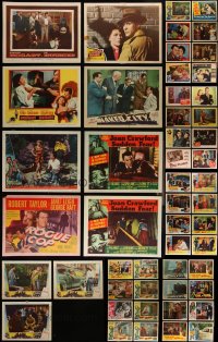 4h0609 LOT OF 67 FILM NOIR LOBBY CARDS 1940s-1960s incomplete sets from several different movies!