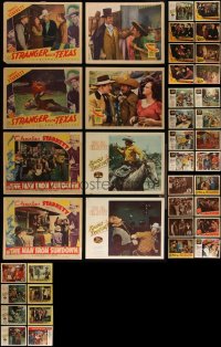 4h0630 LOT OF 52 COWBOY WESTERN LOBBY CARDS 1930s-1950s incomplete sets from several movies!