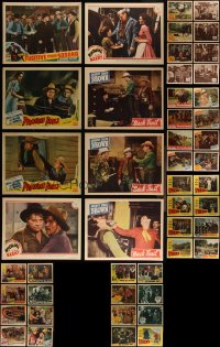 4h0613 LOT OF 62 COWBOY WESTERN LOBBY CARDS 1940s incomplete sets from several different movies!