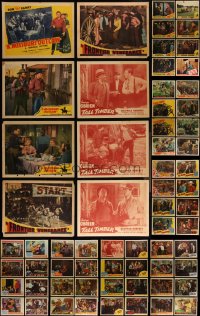 4h0611 LOT OF 65 COWBOY WESTERN LOBBY CARDS 1940s incomplete sets from several different movies!