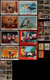 4h0657 LOT OF 35 WALT DISNEY LOBBY CARDS 1960s-1970s incomplete sets from animation & live action!