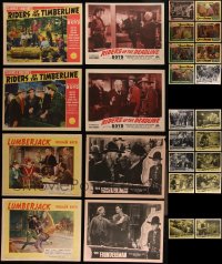 4h0680 LOT OF 26 HOPALONG CASSIDY COWBOY WESTERN LOBBY CARDS 1940s incomplete sets from his movies!