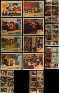 4h0625 LOT OF 55 1940S COWBOY WESTERN LOBBY CARDS 1940s incomplete sets from several movies!