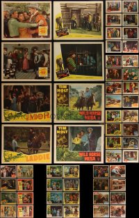 4h0596 LOT OF 81 1940S COWBOY WESTERN LOBBY CARDS 1940s incomplete sets from several movies!