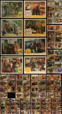 4h0571 LOT OF 111 1940S COWBOY WESTERN LOBBY CARDS 1940s incomplete sets from several movies!