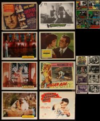 4h0693 LOT OF 21 LOBBY CARDS 1930s-1960s great scenes from a variety of different movies!