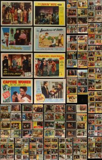 4h0508 LOT OF 191 1950S LOBBY CARDS 1950s great scenes from a variety of different movies!