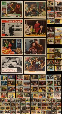 4h0554 LOT OF 134 1950S LOBBY CARDS 1950s great scenes from a variety of different movies!