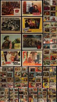 4h0552 LOT OF 142 1950S LOBBY CARDS 1950s great scenes from a variety of different movies!