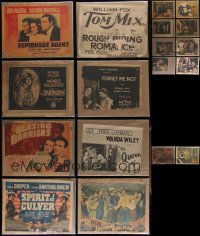 4h0679 LOT OF 26 LOBBY CARDS IN POOR TO FAIR CONDITION 1920s-1950s great scenes from a variety of movies!