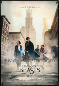 4h1189 LOT OF 3 UNFOLDED DOUBLE-SIDED 27X40 FANTASTIC BEASTS & WHERE TO FIND THEM TEASER ONE-SHEETS 2016