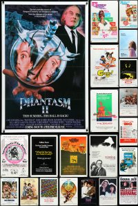 4h0363 LOT OF 72 FOLDED ONE-SHEETS 1970s-1980s great images from a variety of different movies!