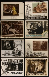 4h0487 LOT OF 10 11X14 PHOTOLOBBY CARDS 1940s great scenes from a variety of different movies!