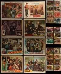 4h0627 LOT OF 54 MOSTLY 1940S COWBOY WESTERN LOBBY CARDS 1940s great scenes from several movies!