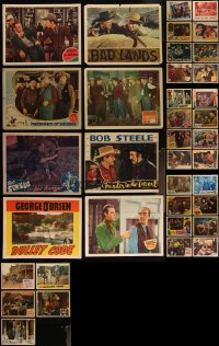 4h0629 LOT OF 53 MOSTLY 1940S COWBOY WESTERN LOBBY CARDS 1940s great scenes from several movies!