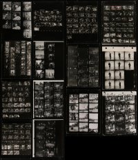 4h0906 LOT OF 14 8X10 CONTACT SHEETS 1960s many movie scenes on each including candids!