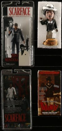 4h0900 LOT OF 1 SCARFACE ACTION FIGURE & 1 DOLEMITE BOBBLEHEAD 2000s Al Pacino & Rudy Ray Moore!