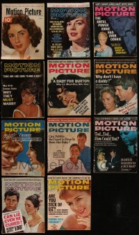 4h0275 LOT OF 11 MOTION PICTURE MOVIE MAGAZINES 1950s-1960s filled with great images & information!