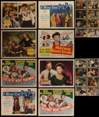 4h0684 LOT OF 24 DOROTHY MCGUIRE LOBBY CARDS 1940s-1950s incomplete sets from several of her movies!