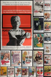 4h0375 LOT OF 62 FOLDED 1960S ONE-SHEETS 1960s great images from a variety of different movies!