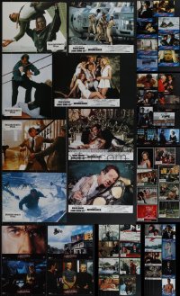 4h0484 LOT OF 60 JAMES BOND FRENCH LOBBY CARDS 1960s-2000s six complete sets with printed bags!