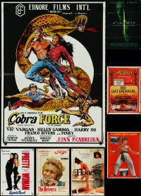 4h0211 LOT OF 7 FOLDED NON-US POSTERS 1970s-1990s great images from a variety of movies!