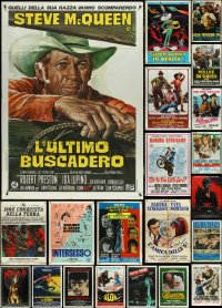 4h0145 LOT OF 23 FOLDED ITALIAN ONE-PANELS 1960s-1980s great images from a variety of movies!