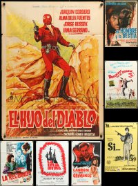 4h0202 LOT OF 10 FOLDED NON-US POSTERS 1960s great images from a variety of different movies!