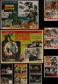 4h0098 LOT OF 16 MEXICAN LOBBY CARDS 1960s-1970s great scenes from a variety of different movies!