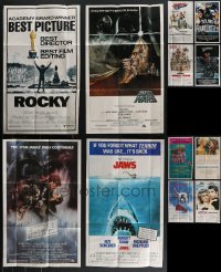 4h0883 LOT OF 12 TOPPS POSTERS 1980s Star Wars, Empire Strikes Back, Jaws, Rocky & more!