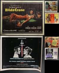 4h1029 LOT OF 8 MOSTLY UNFOLDED HALF-SHEETS 1940s-1970s great images from a variety of movies!