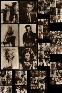 4h0176 LOT OF 78 11X14 REPRO PHOTOS 1980s great portraits of the best Hollywood stars of all time!