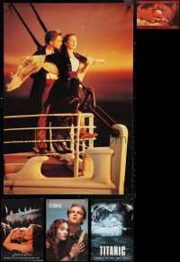 4h1054 LOT OF 5 UNFOLDED TITANIC COMMERCIAL POSTERS 1997 Leo DiCaprio, Kate Winslet, James Cameron!